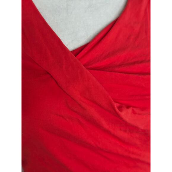 MNG by Mango EUC stretchy mini dress Small fire red orange - Picture 5 of 17